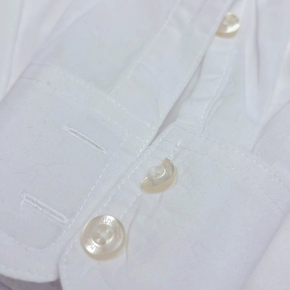 Vineyard Vines White Cotton Ruffle Front Button Shirt Size 2 - Picture 7 of 8